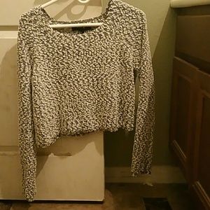 White and gray sweater